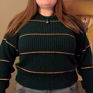 Green Oversized Dad Sweater
